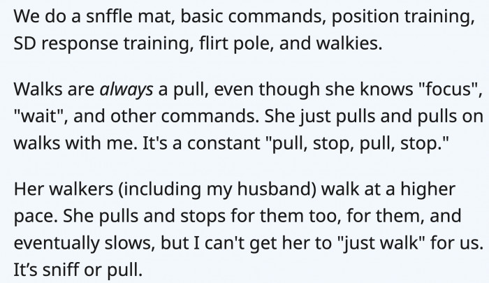 Things that mentally challenge her but she still always pull