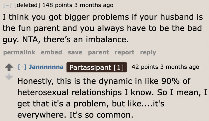 There's something wrong with the parent dynamic.