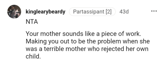 OP's Mom Rejected Her Own Child