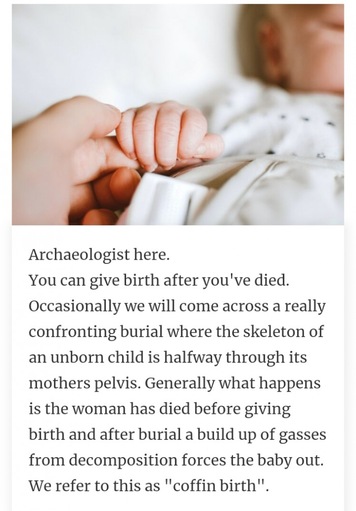 11. You can give birth after you've died