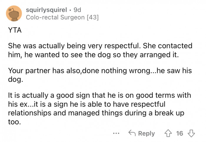 "She was actually being very respectful."