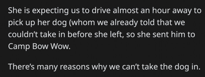 There are reasons why OP couldn't fulfill her aunt's wish