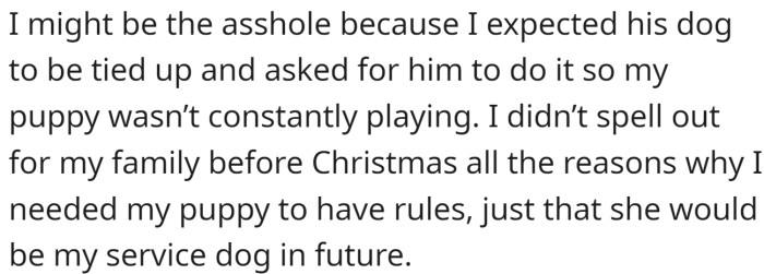 OP has offered the following explanation for why they think they might be the a-hole: