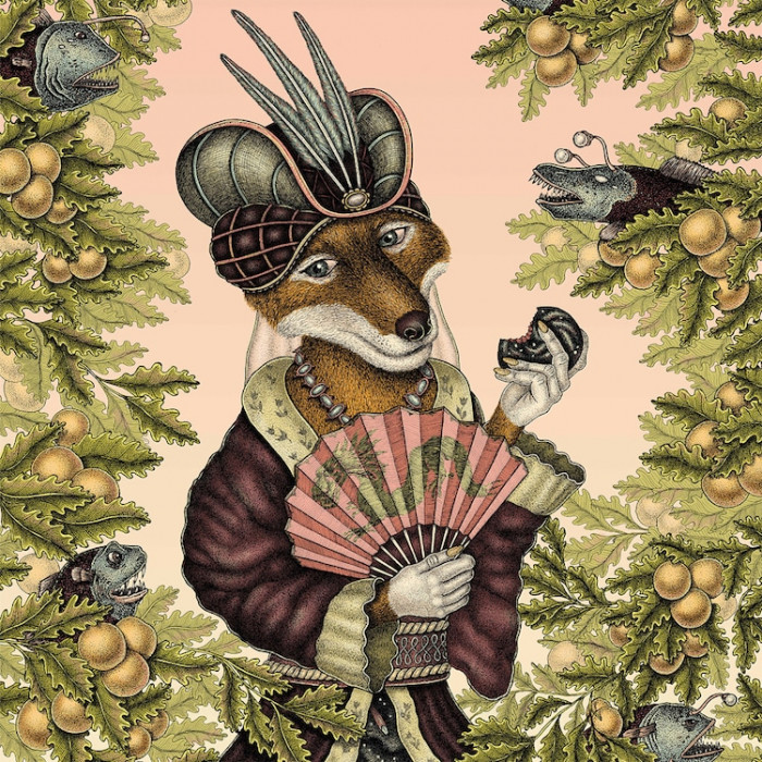 This illustration is called “Fox in Apricots”