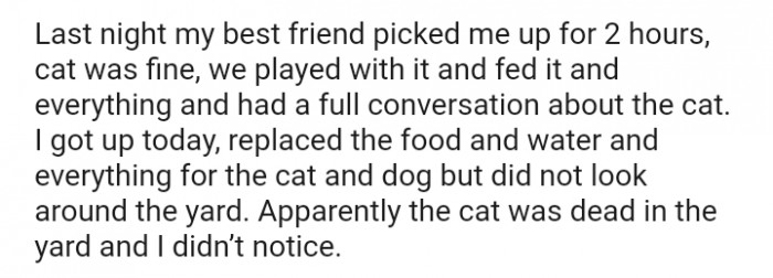 We played with it and fed it and everything