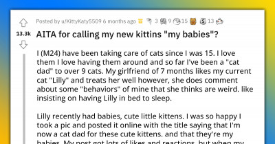 Cat Dad Asks If It's Wrong To Call His New Kittens "My Babies"