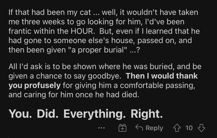 OP did everything as she was supposed to.