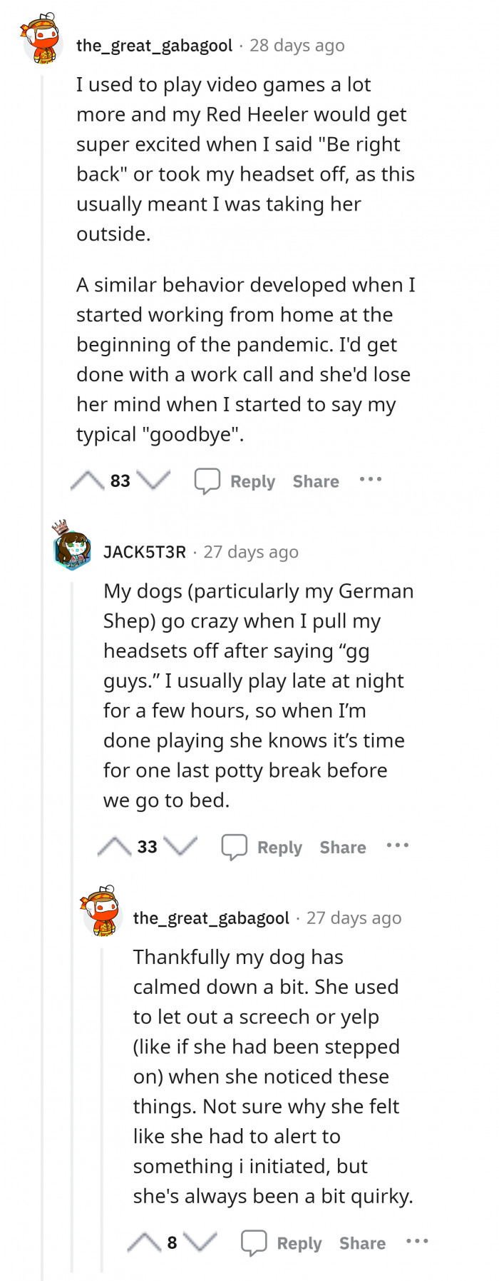 7. Goodbye means it's "walk" time.