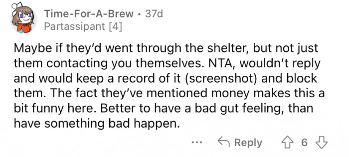 "The fact they've mentioned money makes this a bit funny."