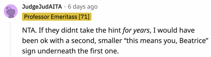 For over two decades, OP kept his mouth shut about this problem, and somehow his neighbors are still annoyed at him for finally putting an end to it