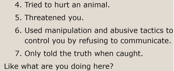 Thank goodness they're not yet married.