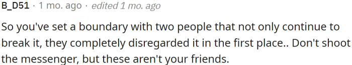 It is clear they are not friends