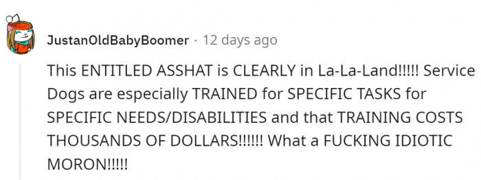 Service Dogs are trained for specific tasks