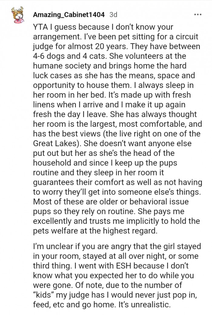 She doesn't want anyone else put out