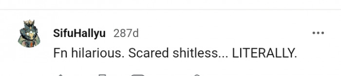 2. The dog was clearly scared shitless