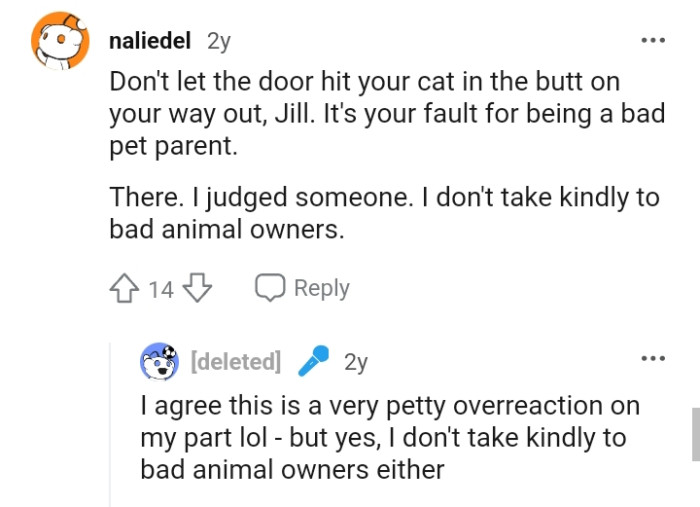 This Redditor Says They Don't Take Kindly to Bad Animal Owners