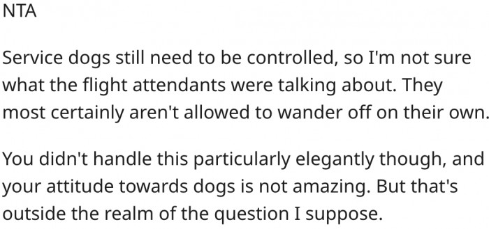 15. Service dogs should be controlled.