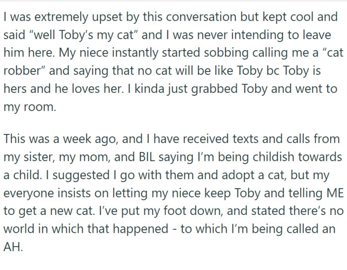 This was a strange situation - they really believed Toby was theirs