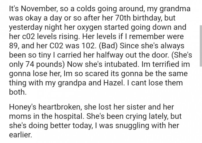 She's Been Crying Lately, but She's Doing Better Today