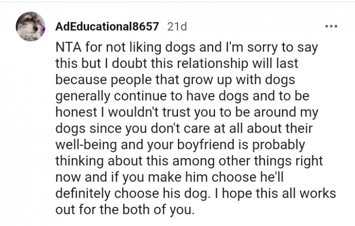 20. I wouldn't trust you to be around my dogs