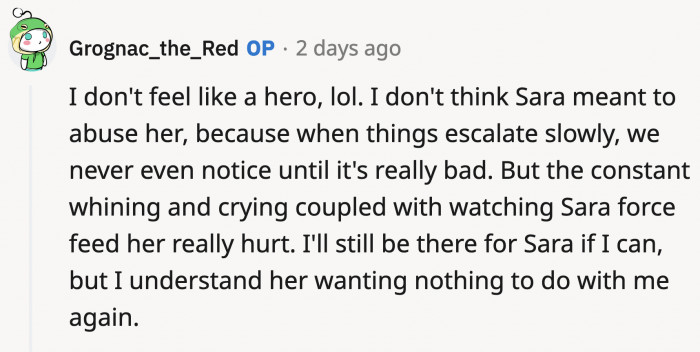 OP saw Abby dying before her eyes and couldn't allow the poor dog to suffer any longer. She overreached, and it would be understandable if this were the end of her friendship with Sara.