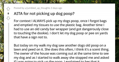 Redditor Gets Called A B**ch For Refusing To Pick Up Poop Left By Another Person's Dog