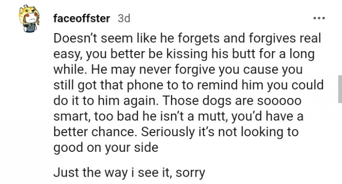 13. It's not looking too good on your side