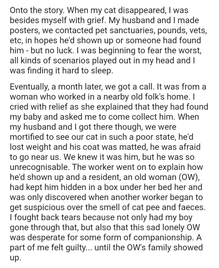 All kinds of scenarios played out in the OP's head, and she was finding it hard to sleep