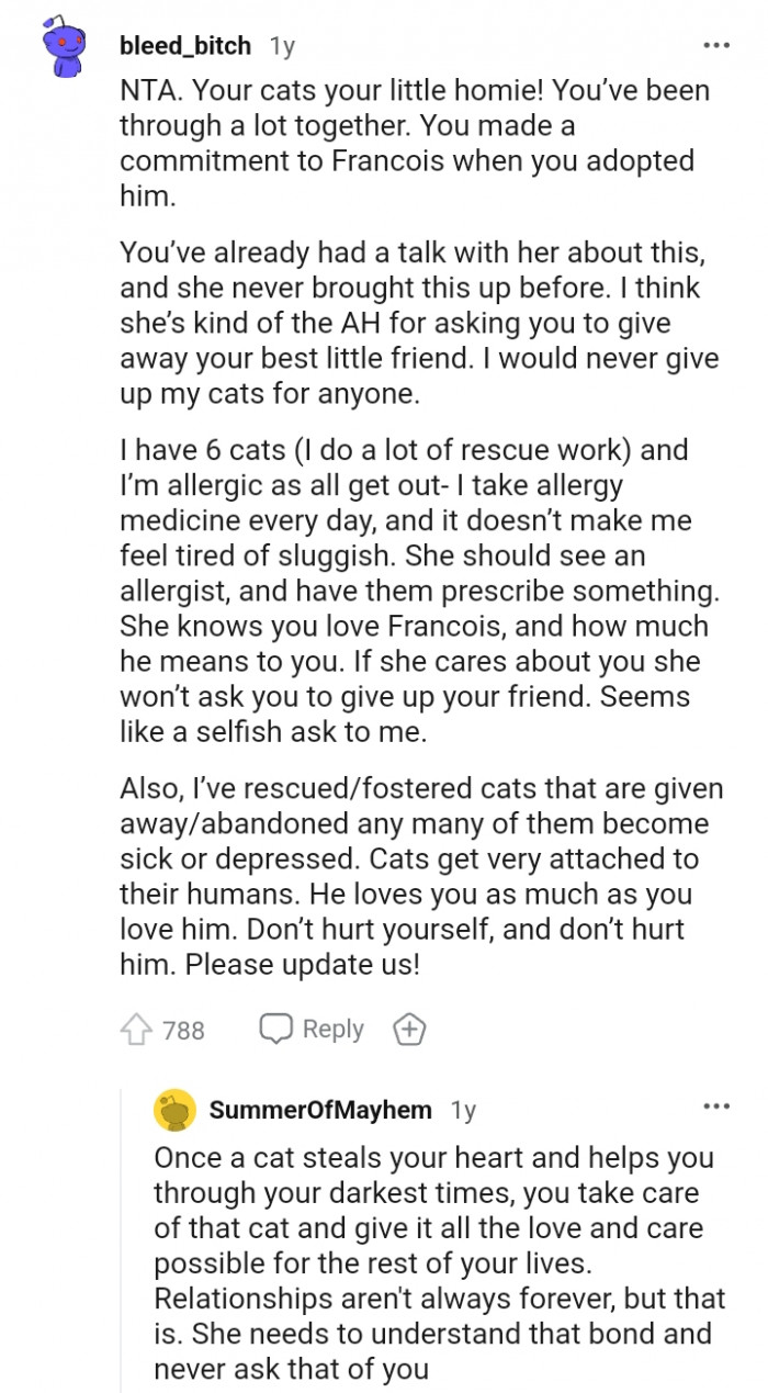 You've already had a talk with her about this