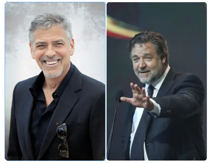 13. George Clooney and Russell Crowe