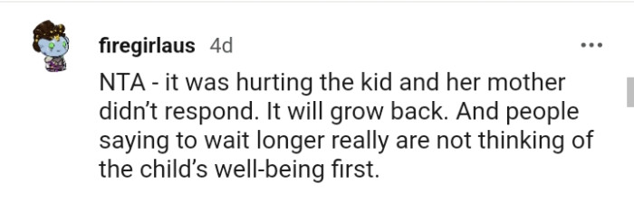 People aren't thinking about the child's well being