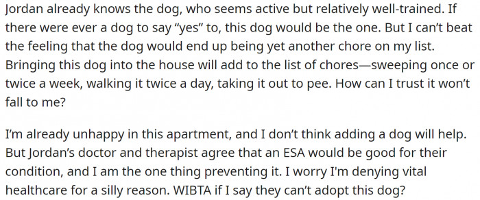 OP doesn't know what to do.