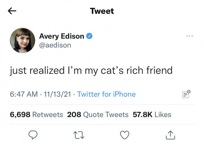 4. More like the rich servant who's completely obsessed with you.