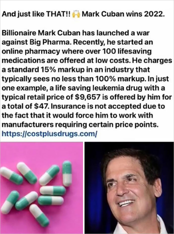 12. Mark Cuban wins the year award just like that