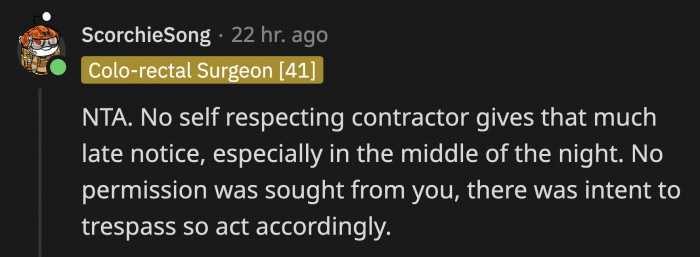 Everything that transpired was made to intentionally inconvenience OP