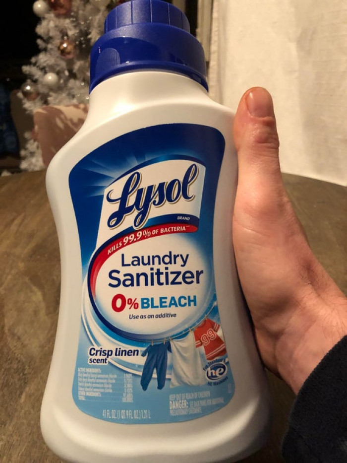 52. Asked wife to pick up some bleach while she was out doing errands. Her exact words after I looked at this like WTF was “It was a little pricy but at least it smells good and not like all the other bleach.”