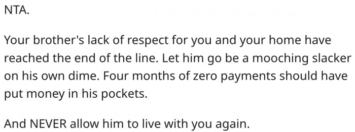 1. She should kick him out and never allow him in again.