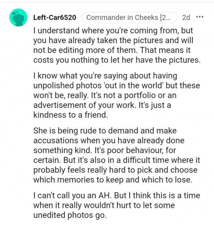 It really wouldn't hurt to let go of some unedited photos