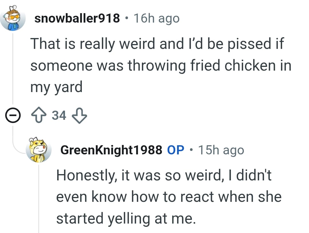 The OP said they didn't know how to react