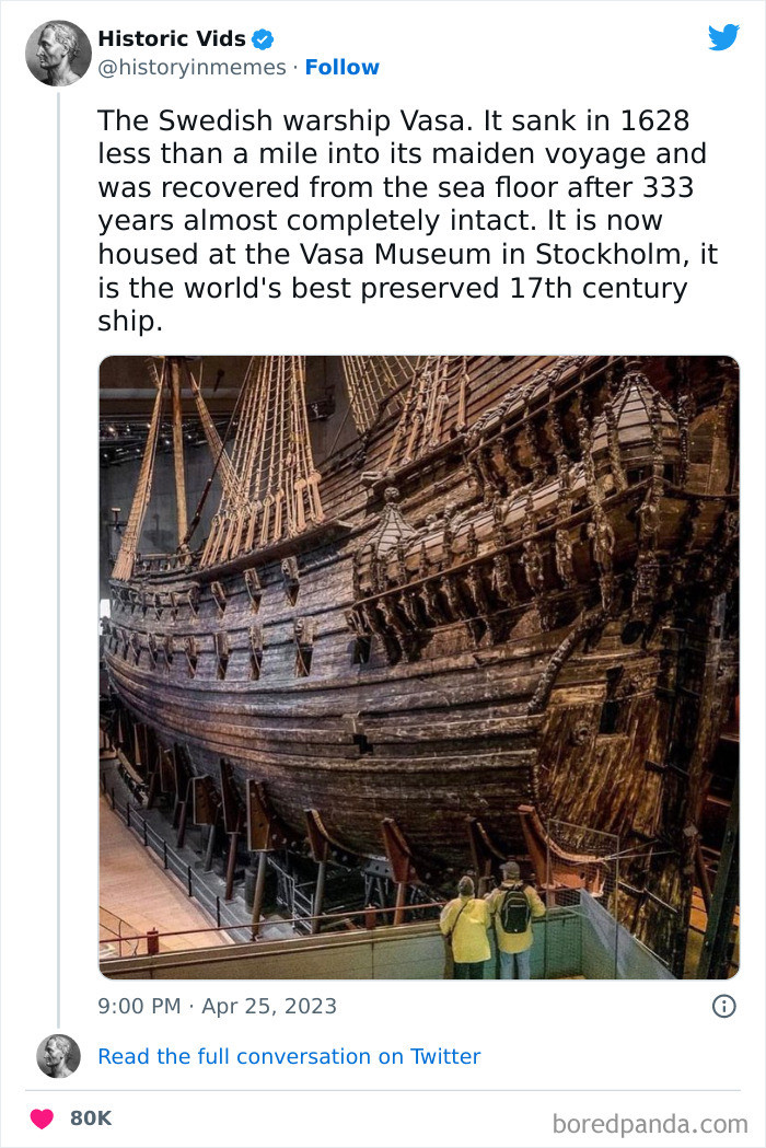 13. The world best preserved 17th century ship