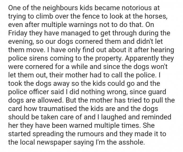 The OP laughed and reminded her they have been warned multiple times