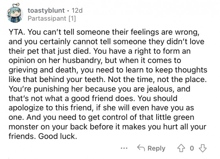 "You should apologize."