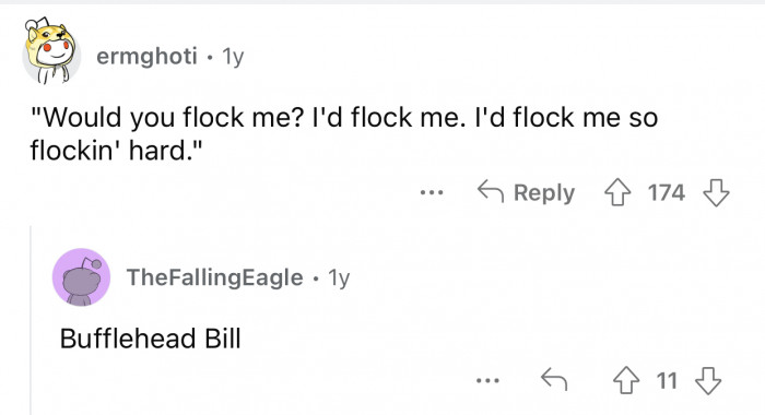 They flock with each other while staring at their reflection.