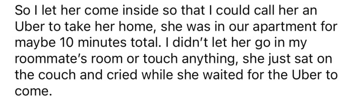 Redditor Asks If Shes An Ahole For Letting Her Roommates Drunk Ex Into Their Apartment To 