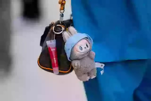 Labubu keychains on Louis Vuitton bags during Paris Fashion Week - Haute Couture Fall/Winter 2025/2026