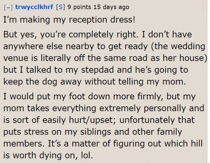 Everyone is getting stressed because of the demanding mom.