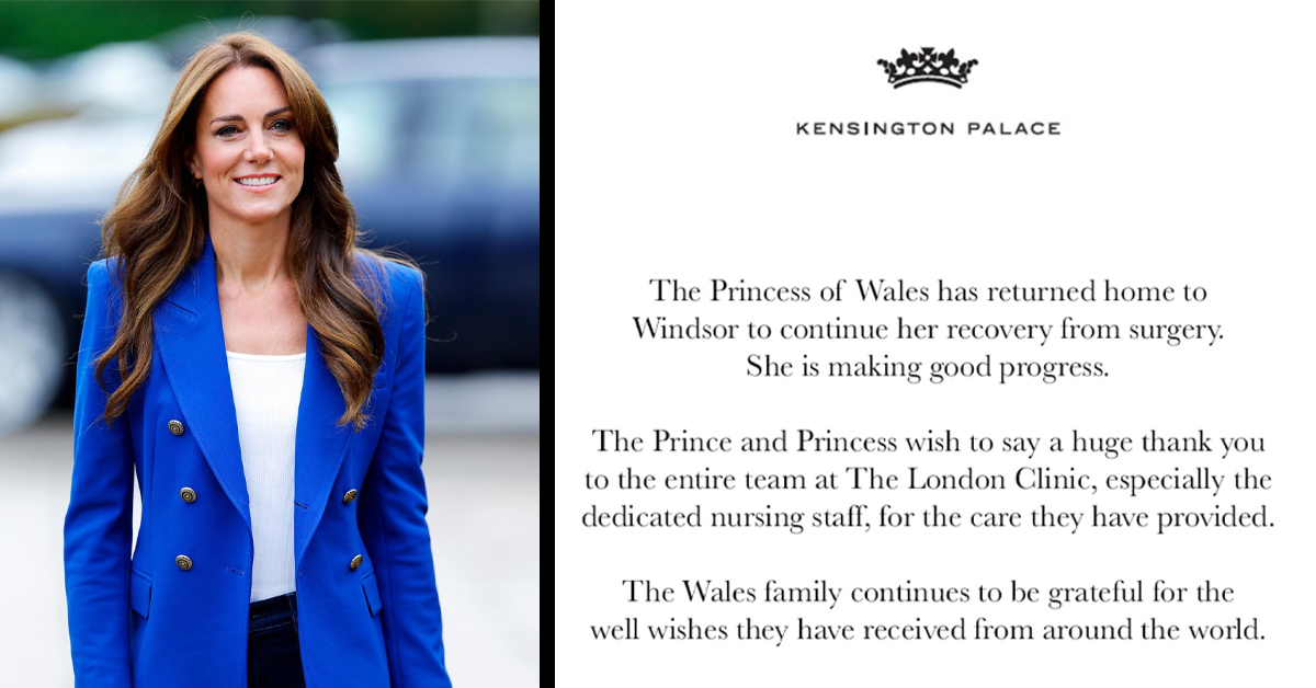 Kate Middleton ‘Returns Home’ For Recuperation Following Abdominal Procedure
