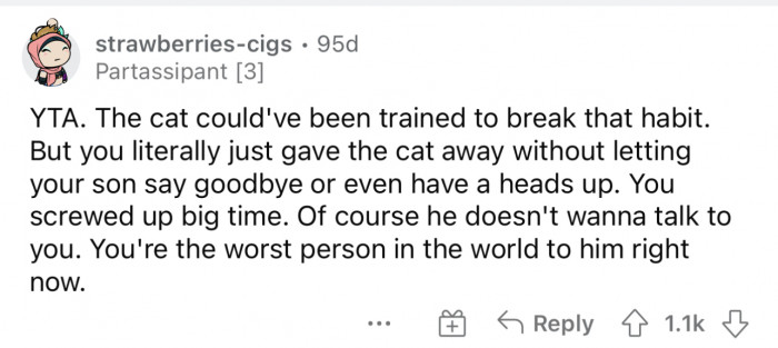 People really had a lot to say about this situation and ultimately they said the dad was in the wrong.