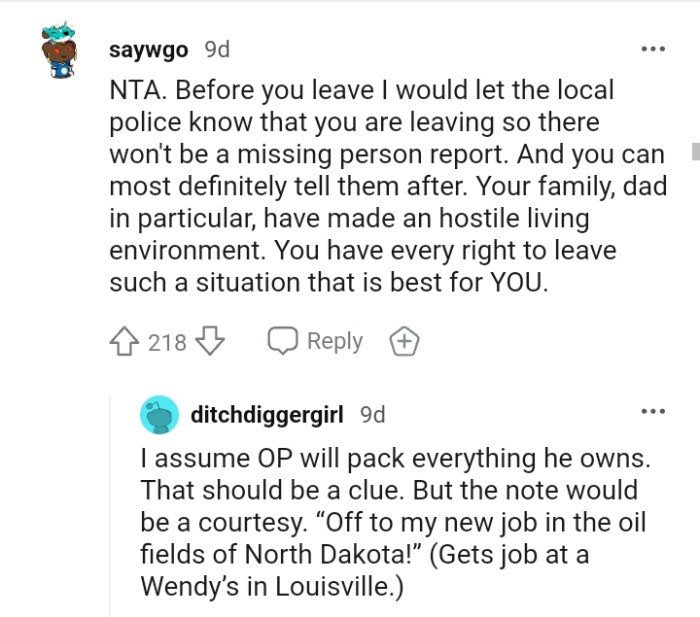 You can tell them later on