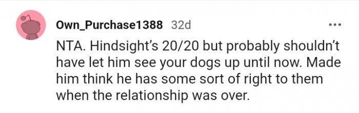 19. He thinks he has some right to them